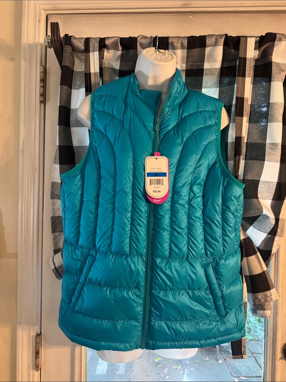 be inspired Teal Quilted Puffer Vest NEW